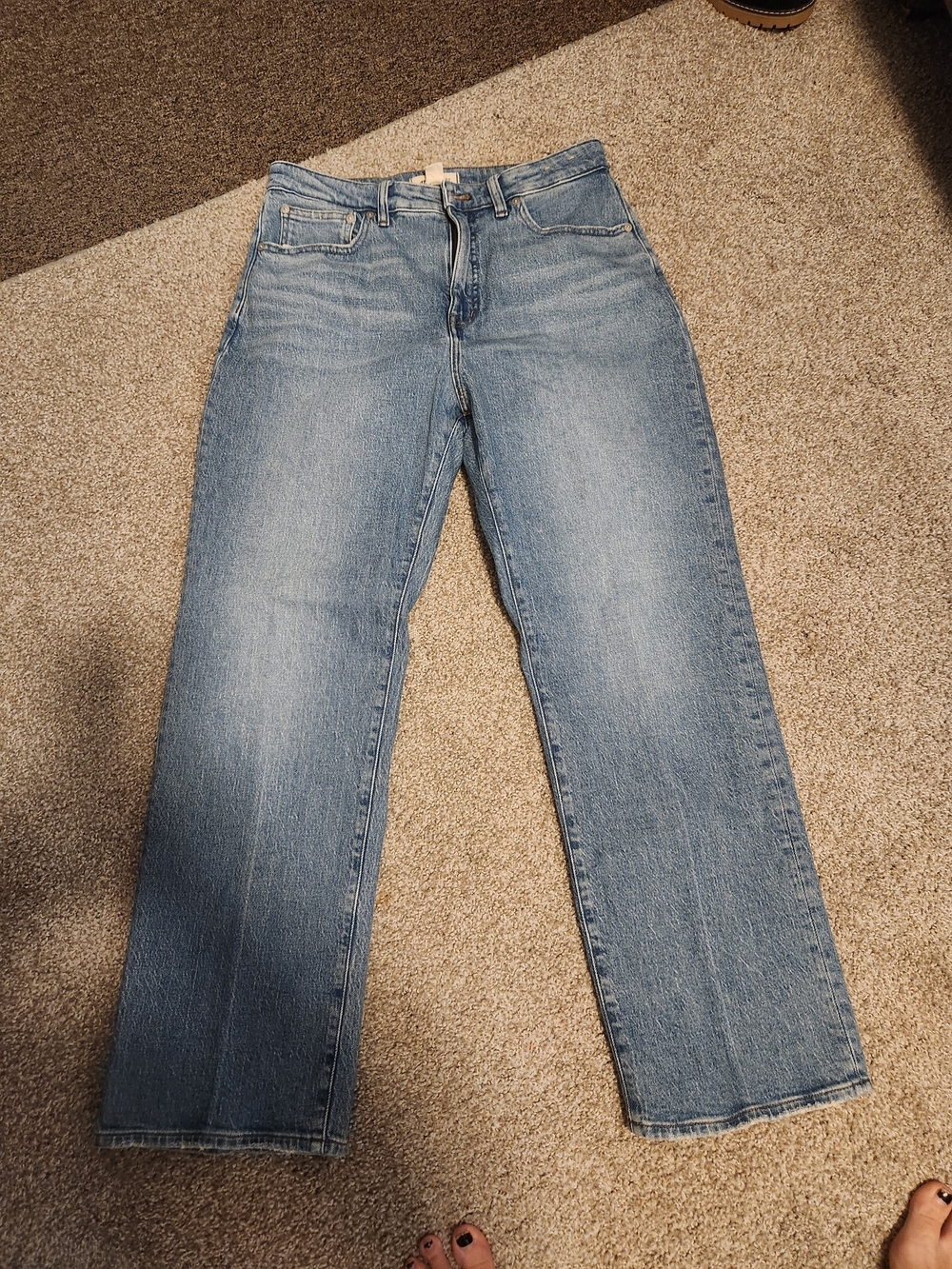Madewell Curvy 90s Straight Women's Straight Leg Jeans in Light Blue Wash 29